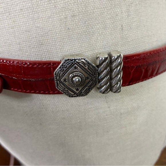 Brighton red croc embossed belt size 36 - Picture 5 of 6